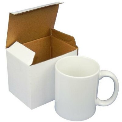 Kaffee Becher Fototasse bedruckbar für Sublimation inkl. weissem Karton