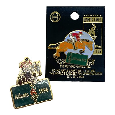 Atlanta 1996 Olympics Equestrian Pin Summer Games Horse Back Riding 2 ...