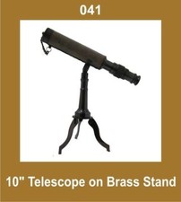New 10 Inch Telescope on Brass Tripod Stand Nautical Collectible GEc