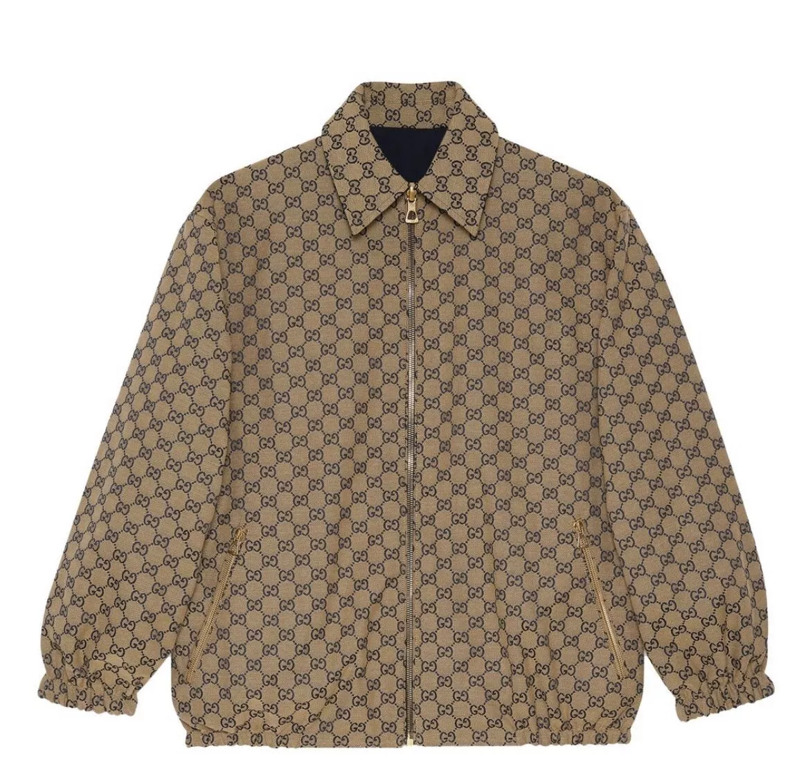 Gucci gold GG Supreme Bomber Jacket