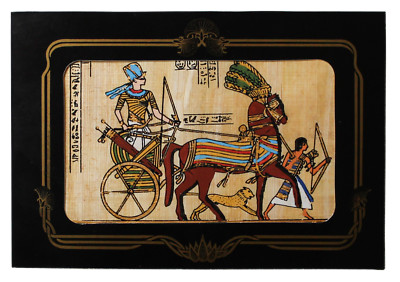 Papyrus Postkarte '' Siegesparade'' handbemalt, Klapp-Passepartout - von PGI-Shop