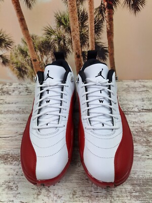 Air Jordan XII 12 Low Cherry Red Golf Shoes DH4120-161 Men's Size