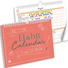 Clever Fox Habit Tracker Calendar – Inspirational Goal Tracker and Habit Cale...