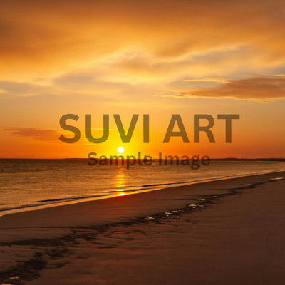 Digital Image Picture Photo Pic Wallpaper sunrise with ocean and sand A-270