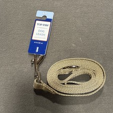 Top Paw nylon 6 ft. dog leash in Khaki/Gold color