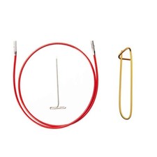 ChiaoGoo Twist Red Lace Cable Small 50-Inch 127cm 50 inches, Small US 2-8