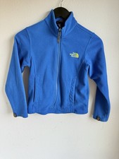 The North Face Fleece Zip Up Jacket Boys Small Blue Embroidered Logo