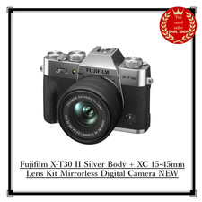 Fujifilm X-T30 II Silver Body  XC 15-45mm Lens Kit Mirrorless Digital Camera