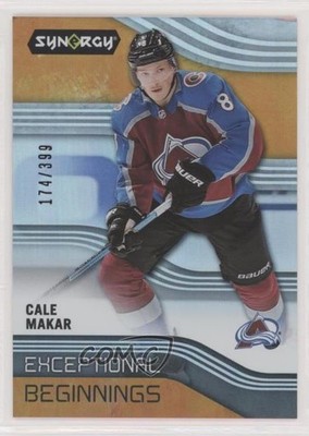 2019 Synergy Exceptional Beginnings Orange /399 Cale Makar #EB-1 Rookie RC 1ic