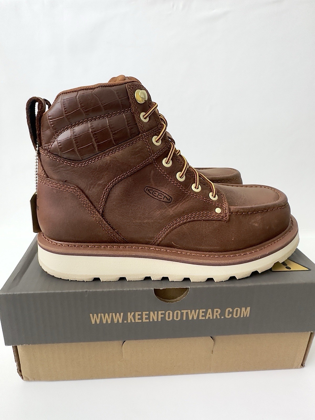 ✨Nuovi stivali da lavoro KEEN x NOON GOONS Cincinnati 6” in pelle punta morbida marrone 9M $250