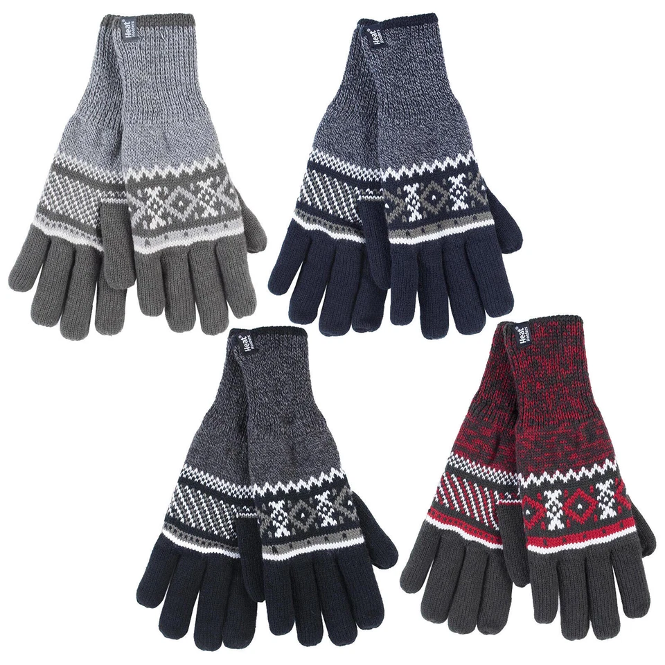 Heat Holders - Guantes cálidos forrados de lana para hombre con forro Heatweaver Foto 2 de 4