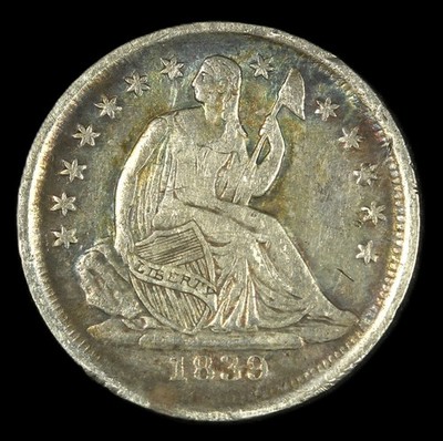 1839-O Seated Liberty Half Dime - No Drapery - Choice XF ( DETAILS) -SMH- 2318