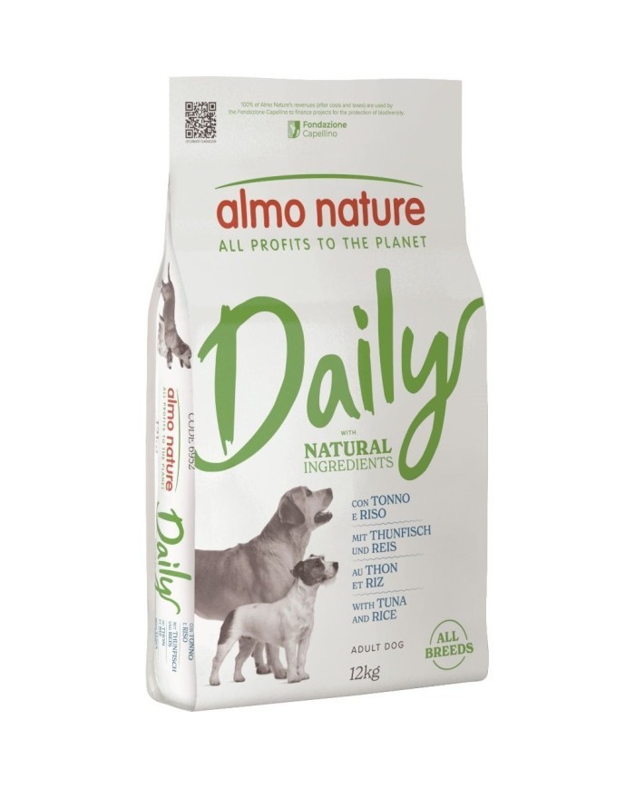 Crocchette per Cani Almo Nature Daily Natural All Breeds Adult Dog Tonno e Riso 