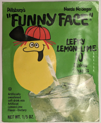 Pillsbury Funny Face Drink Mix 1960's Lefty Lemon Lime 10 Cent