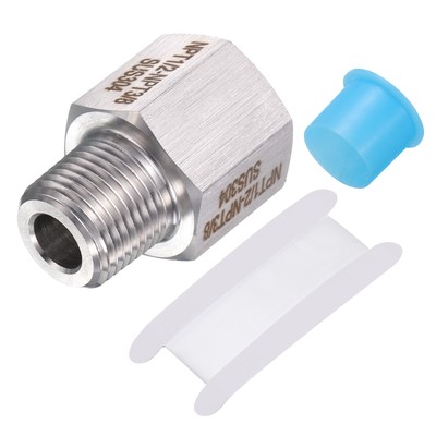 304 Edelstahl Rohr Adapter 1/2'' NPT Innengewinde auf 3/8'' NPT Außengewinde 1Stk