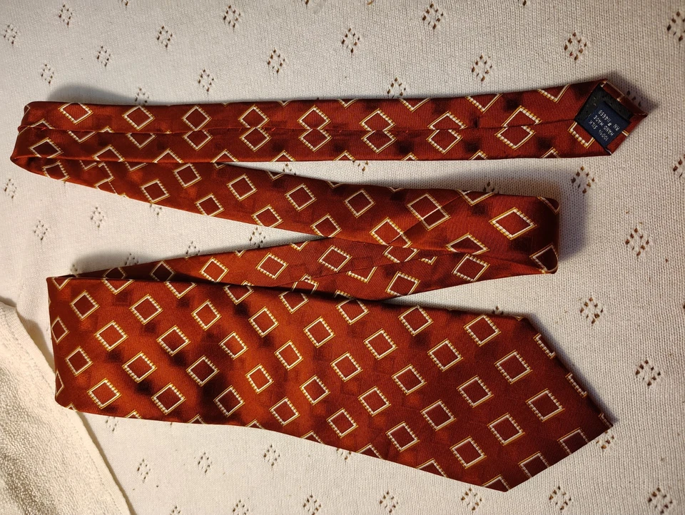 Declaración Corbata para Hombres Corbata Prendas para el Cuello Seda Borgoña Diamante 4W 58L Negocios Formal Foto 4 de 4