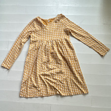 Tea Collection Girls Size 7 Yellow/White Bunny Animal Print Knit A-Line Dress