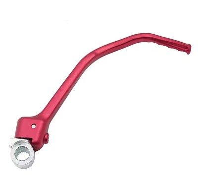 Kick Starter Moto Kick Starter Levier Pédale CNC En Aluminium Levier Démarreur Universel Moto Arbres Starter Levier(Rouge
