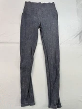 Forever 21 Ribbed Leggings Womens Size Large Gray Grey Nylon Slim High Rise