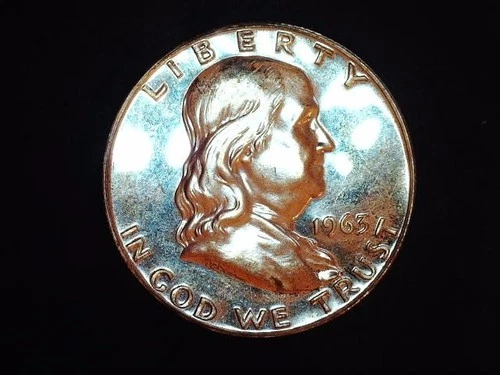 1963 50 cent Franklin half silver dollar uncirculated