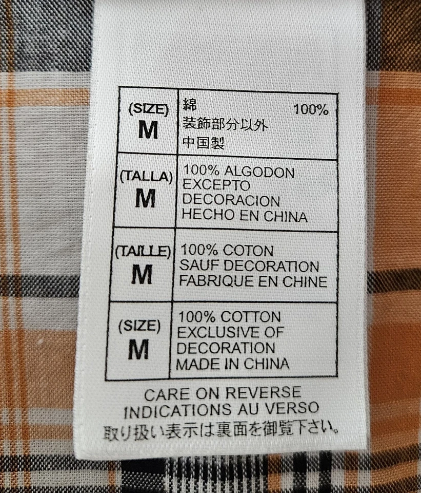 Camisa con botones a presión Lightning McQueen a cuadros perla parque Disney juvenil talla mediana Foto 3 de 4