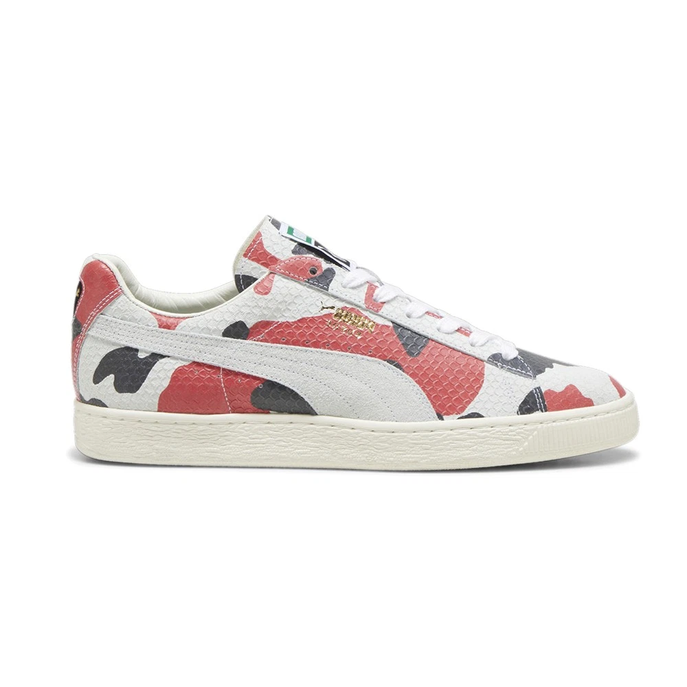 PUMA Suede Made In Japan Koi Lace Up Mens Red, White Sneakers Casual Shoes 3985