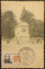 1961 CARTE MAXIMUM CARD FDC 1er JOUR GÉNÉRAL DROUOT DE MAZELIN DURRENS 54 NANCY