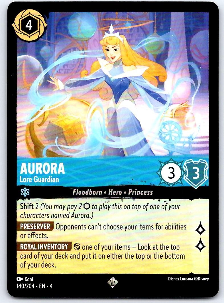 Aurora - Lore Guardian 140/204 SR Ursula's Return Lorcana NM/M