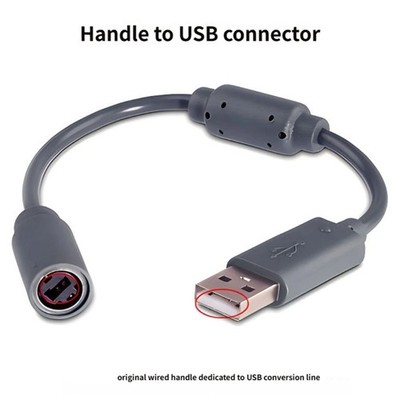 Game Controller to USB Breakaway Adapter Cable for Corded PC Gaming Connection