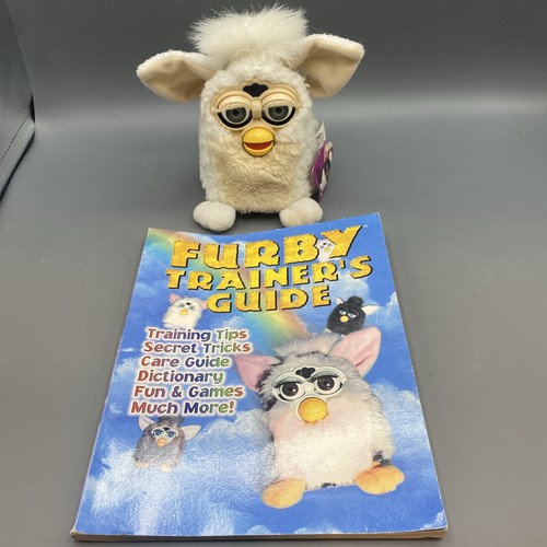 1999 Tiger Electronics White Furby With Tags & Trainer’s Guide Tested & Working