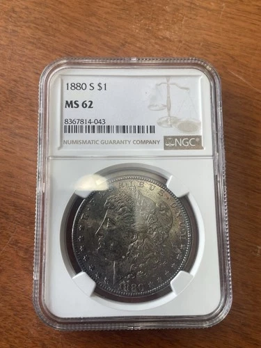 1880 S Morgan Dollar Toned NGC MS 62