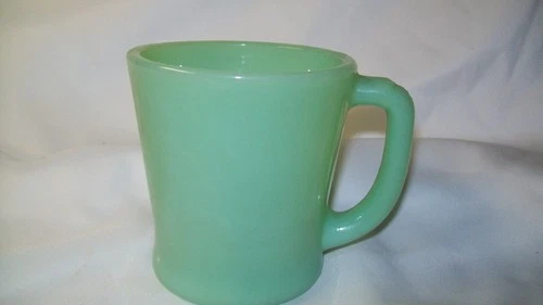 FIRE KING  JADEITE D-HANDLE MUG COFFEE CUP MADE IN USA