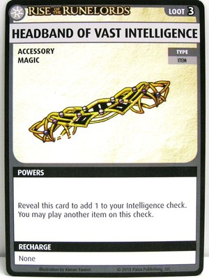 Pathfinder Adventure Card Game - 1x Headband of Vast Intelligence - The Hook