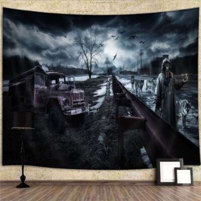 Gaming Poster XXL Wandteppich Wandbehang Fototapete Resident Evil Untergangs