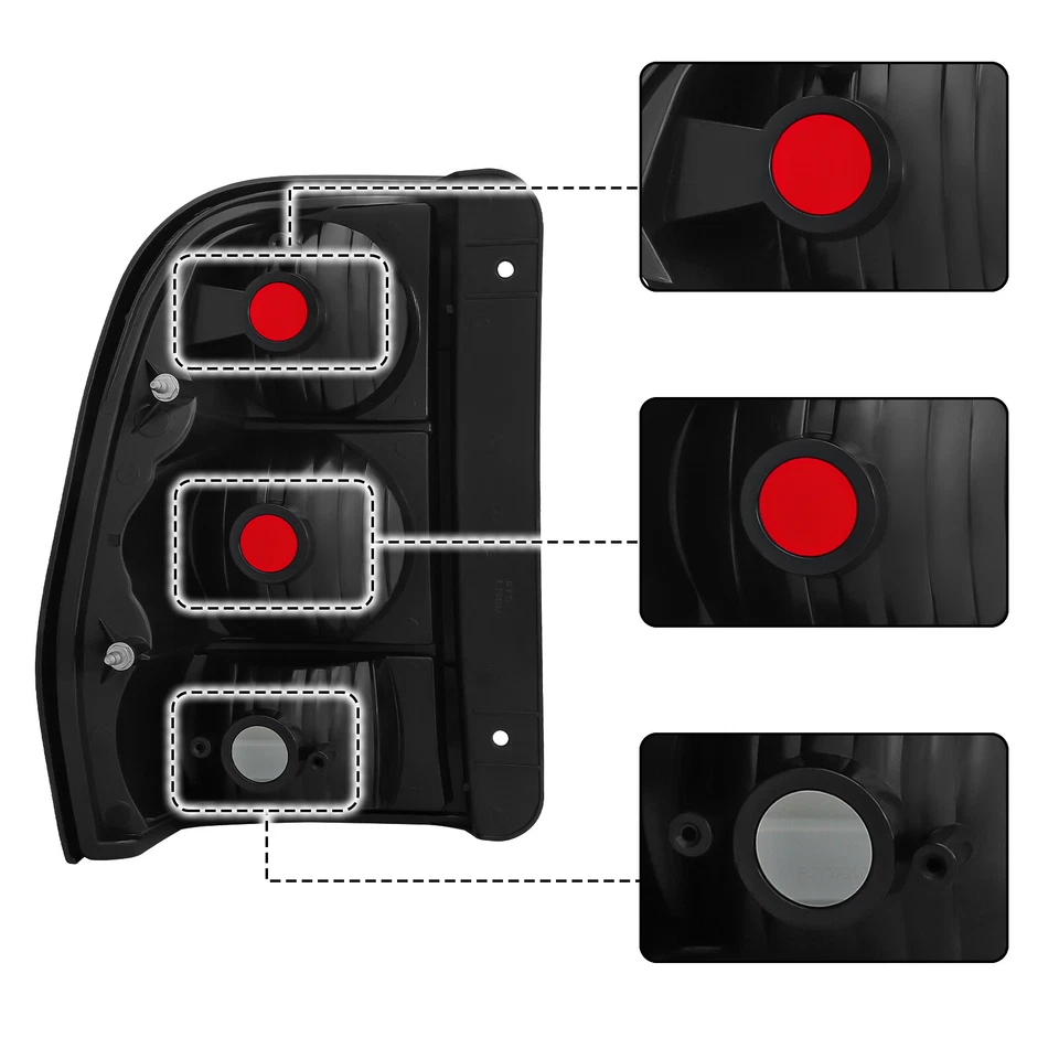 For 2002-2009 Chevy Trailblazer Trail Blazer Brake Tail Lights Signal Lamps Pair - Image 4 of 4