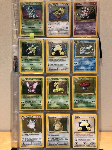 1999 Pokemon Jungle Lot, Scyther holo 1st edition 10/64 Snorlax holo 11/64 error