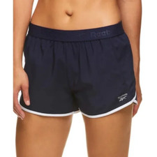 Reebok Women's Primary Running Shorts w/ Built in Panty Pockets Size XL Black