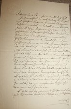 ANTIQUE 1851/F WRITING / ACTUM / MANUSCRIPT / WATERMARK