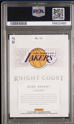 Kobe Bryant PSA 10 2014 Panini Excalibur #13 GEM MINT Knight Court