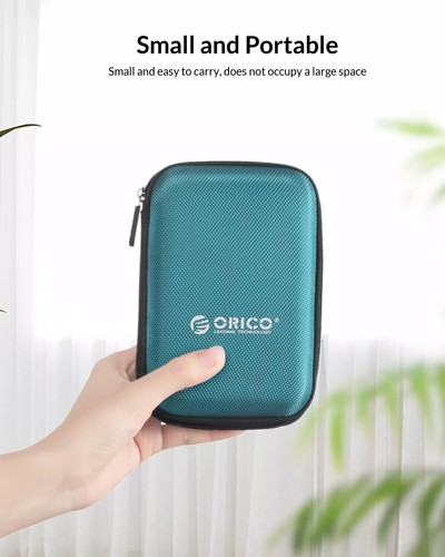 ORICO Hard Drive Case 2.5 in External Drive Storage Carrying Bag Waterproof Blue - Picture 6 of 8