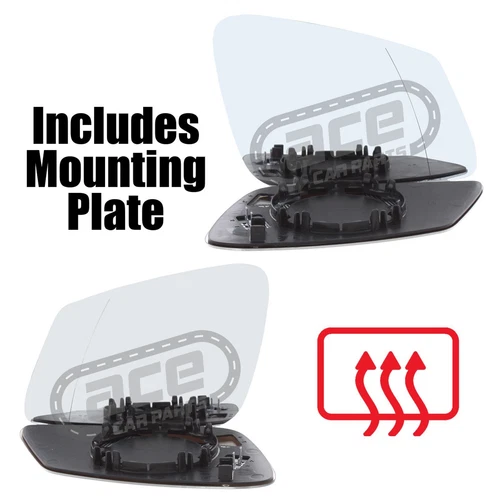 BMW 3 Series F30 & F31 2011-2020 Wing Mirror Glass Chrome Heated Aspherical Pair