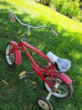 AMF Roadmaster Jr Bike Training Wheels Red Black White Vintage 1 Pedal Original 