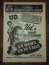 Lady in the Lake, Robert Montgomery, Great Pressbook #780
