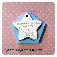 Stampo in silicone targa Piccolo Principe con scritta stampo gessetti bomboniere