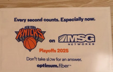 New York Knicks Rally Towel NBA Playoffs 2025 NY Basketball MSG Optimum Fiber