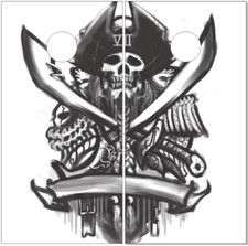 Grunge Pirate Cornhole Wrap Bag Toss Skin Decal Sticker