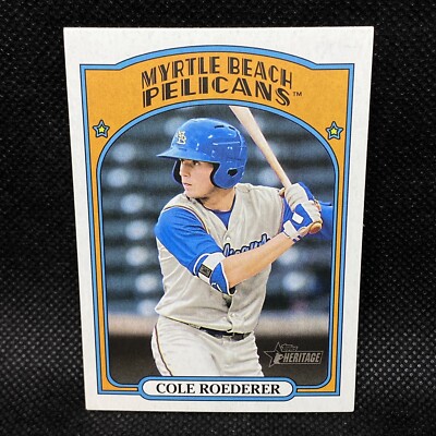 2021 Topps Heritage Cole Roederer Chicago Cubs Rookie #142