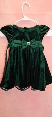 Bonnie Baby 24 Months Color Green  Dress Christmas