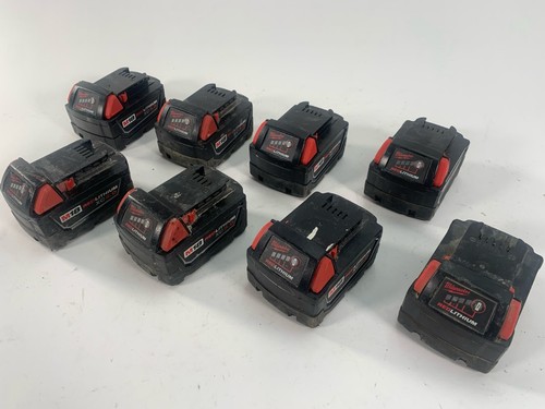 Milwaukee 18V M18 REDLITHIUM XC 5.0 Battery 48-11-1850 8 pack for parts
