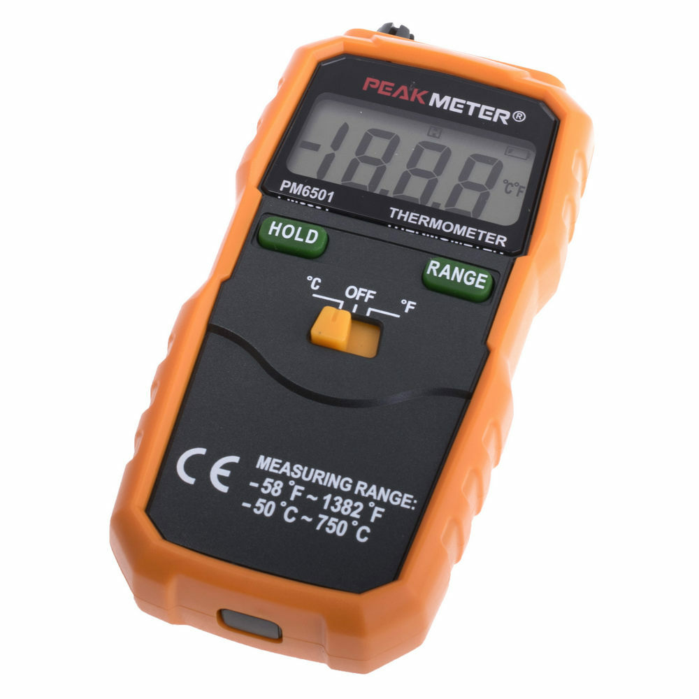 Pm6501 Peakmeter Digital Contact Thermometer Thermocouple K-Type -50 ... 750 °C